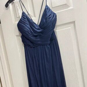 blue ball gown